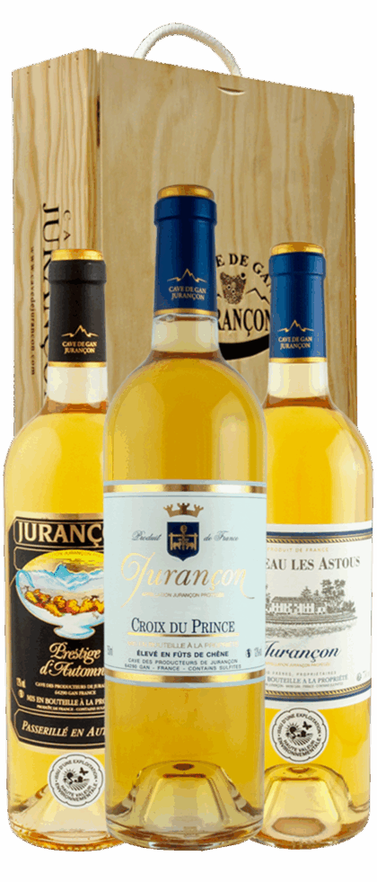 Coffret de 3 bouteilles d'AOP Jurançon doux de la Cave de Jurançon