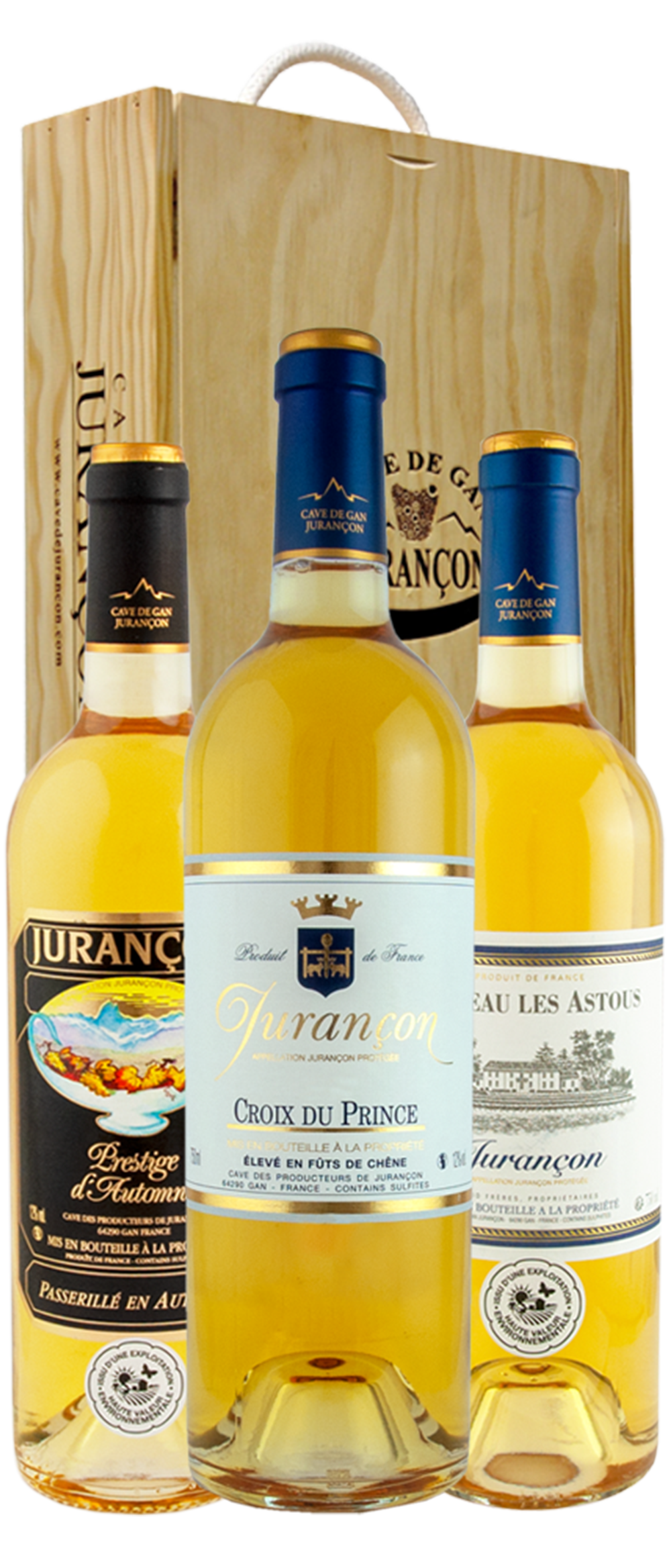 Coffret de 3 bouteilles d'AOP Jurançon doux de la Cave de Jurançon