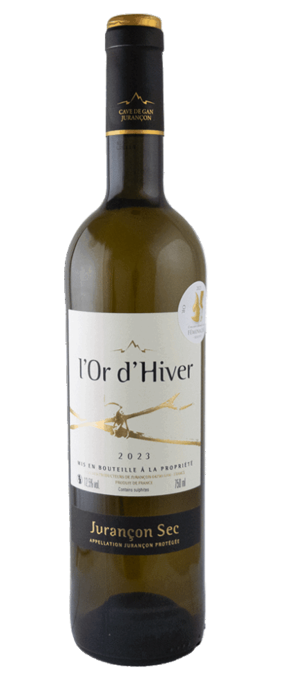 Bouteille de L’Or d’Hiver, AOP Jurançon sec de la Cave de Jurançon